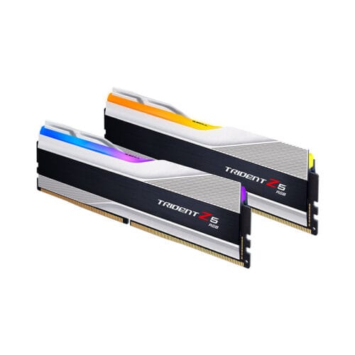 Ram Desktop Gskill Trident Z RGB Silver(F5-6400J3239G32GX2-TZ5RS) 64GB (2x32GB) DDR5 6400 MHz