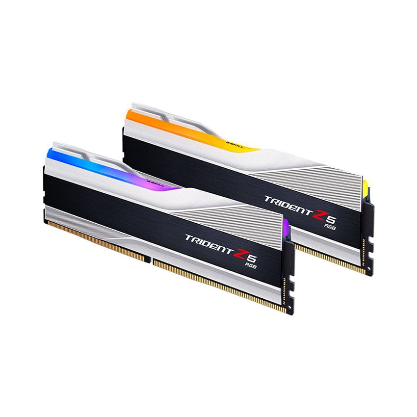 Ram Desktop Gskill Trident Z RGB Silver (F5-6400J3239G16GX2-TZ5RS) 32GB (2x16GB) DDR5 6400 MHz