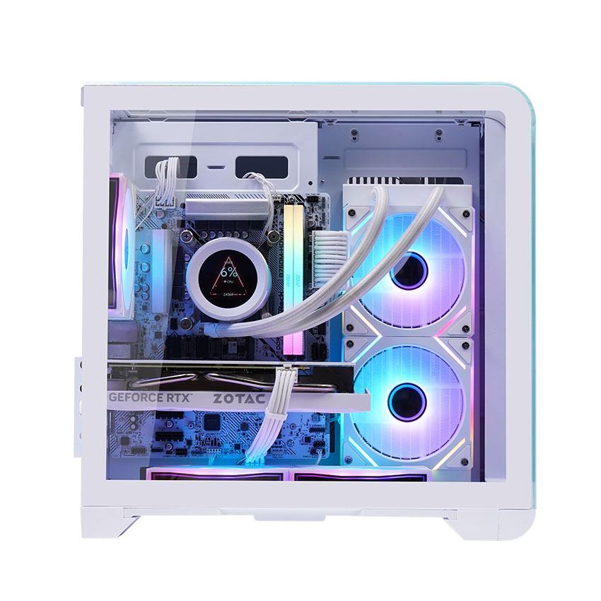 Vỏ Case MIK BARBATOS M WHITE (mATX/Mid Tower/Màu trắng