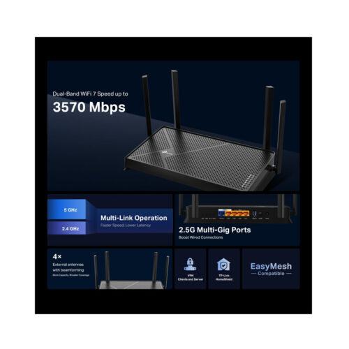 Bộ phát Wifi 7 TP-Link Archer BE230 BE 3600 Dual-Band (Wifi7/BE3600/EasyMesh)