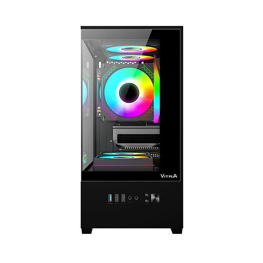 Vỏ Case VITRA ATLANTIS SM 3Fan RGB (MATX/Màu Đen/Rad 240)