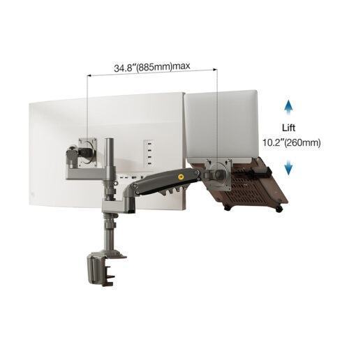 Giá Treo Màn Hình NB H180 - Kẹp Đỡ Laptop FP2 Màu Xám