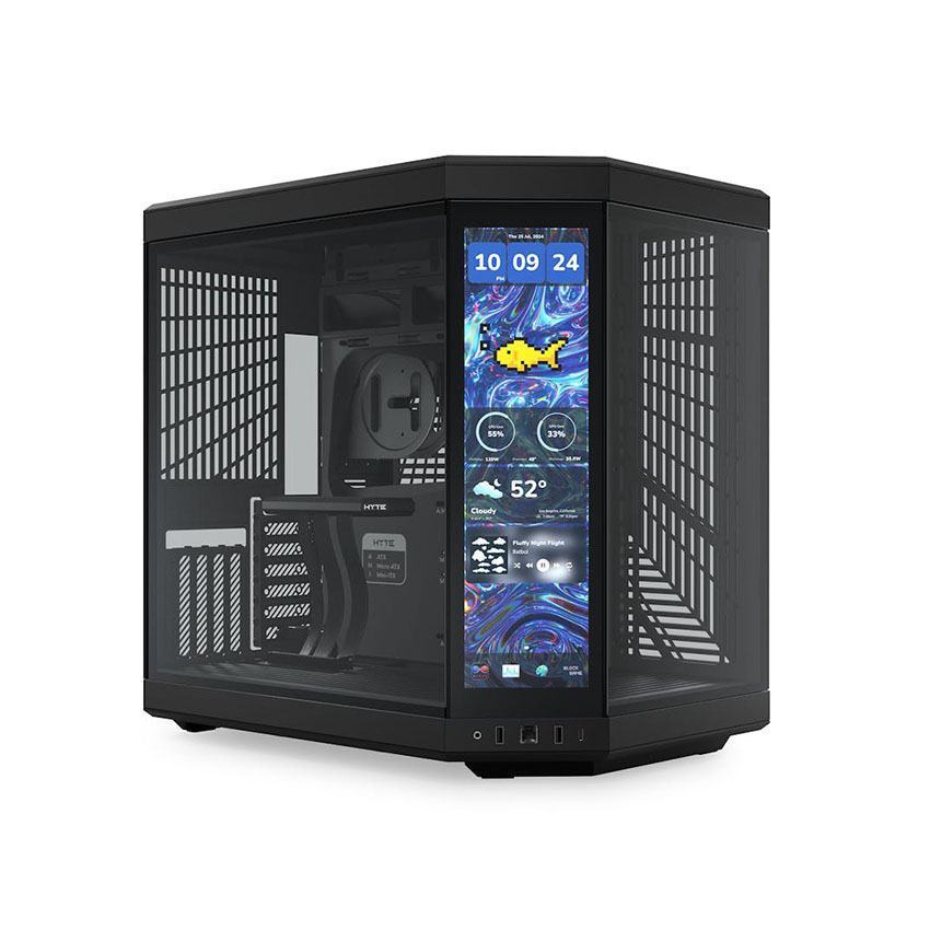 Vỏ case HYTE Y70 Touch Infinite - Pitch Black (ATX/Mid Tower/Màu Đen) (