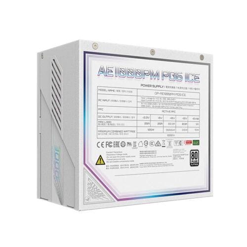 Nguồn GIGABYTE GP-AE1000PM PG5 ICE 1000W (80 plus Platinum/Màu Trắng)