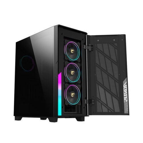Vỏ Case AORUS C500 GLASS GB-AC500G ST (eATX/Màu đen/kèm 4 quạt ARGB)