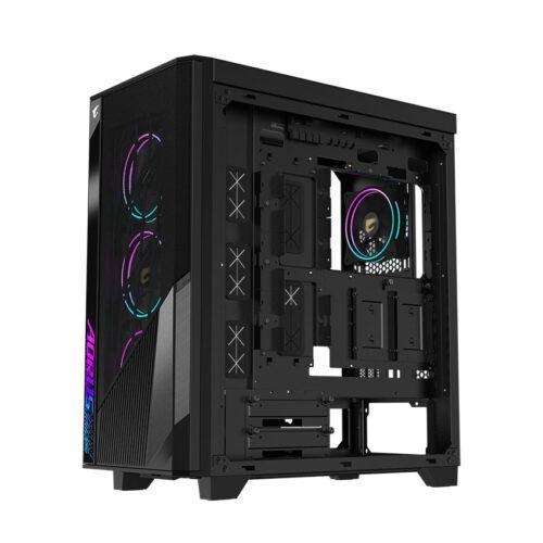 Vỏ Case AORUS C500 GLASS GB-AC500G ST (eATX/Màu đen/kèm 4 quạt ARGB)