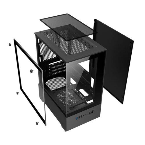 Vỏ Case EDRA ECS1303 Black (mATX/Màu Đen)