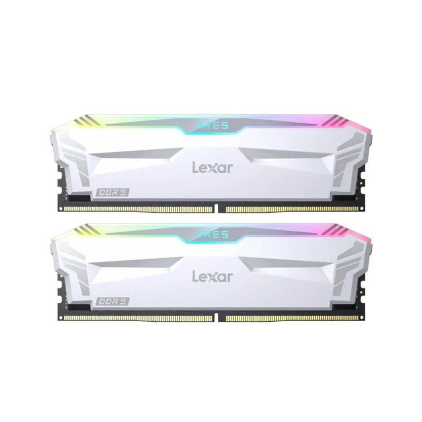 Ram Desktop Lexar ARES White RGB (LD5EU016G-R6400GDWA) 32GB (2x16GB) DDR5 6400Mhz