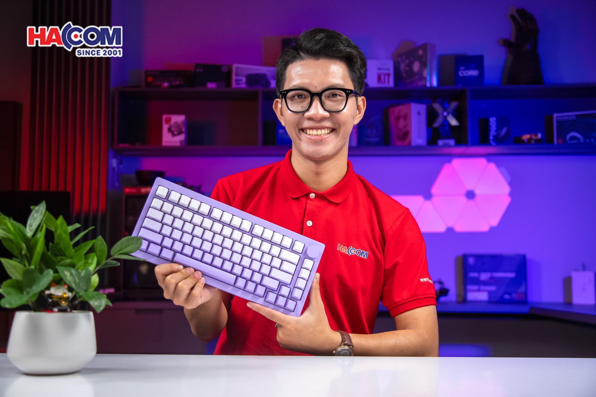 Bàn phím cơ AKKO MonsGeek M1W HE-SP V3 Lilac Purple