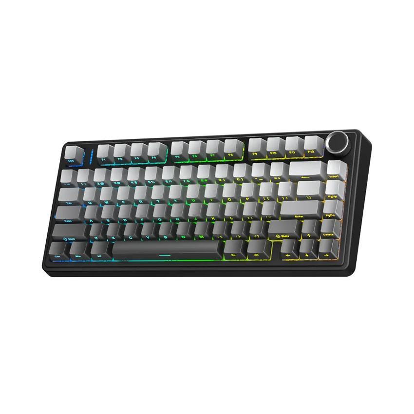 Bàn phím cơ gaming AULA F75 (3 Mode/Xám + Đen Gradient/Rgb/Reaper switch)