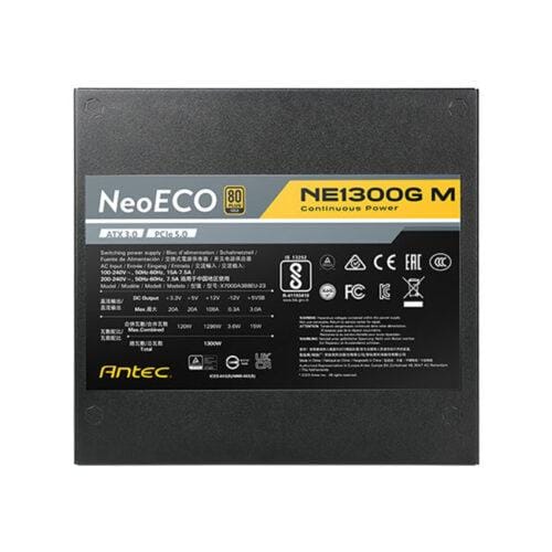 Nguồn máy tính ANTEC NeoECO NE1300G M - 1300W (ATX3.0/PCIe 5.0/80+ Gold/Full Modular)
