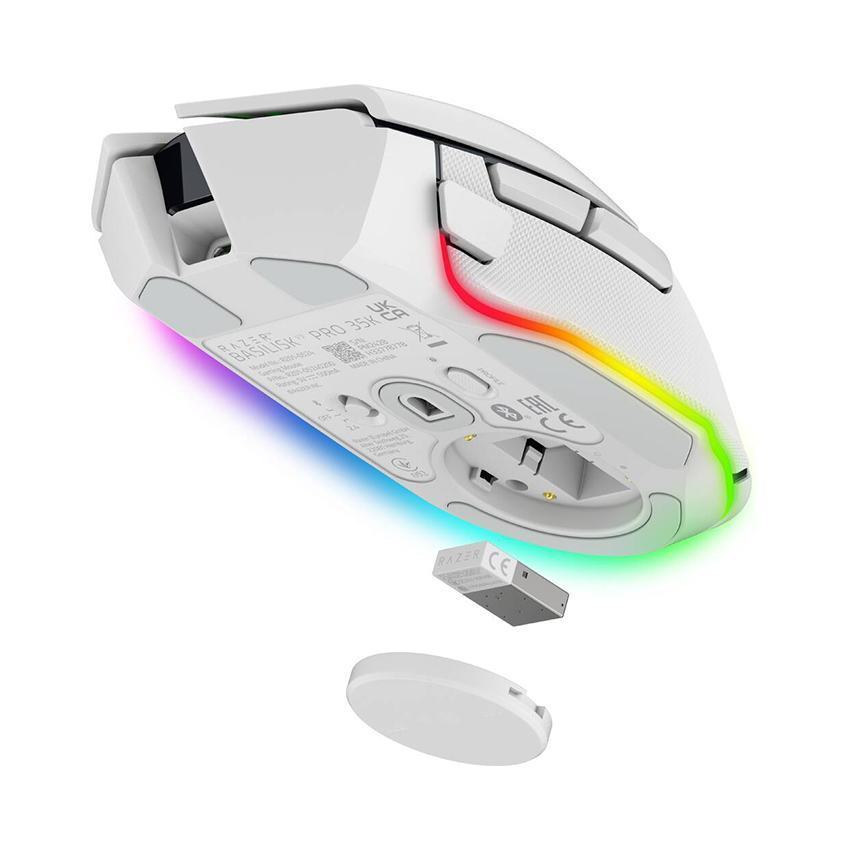 Chuột gaming không dây Razer Basilisk V3 Pro 35K - White Edition (RZ01-05240200-R3A1)