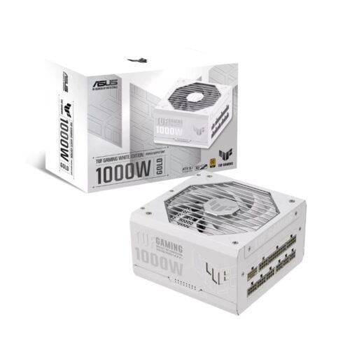 Nguồn Asus TUF Gaming 1000G WHITE - 1000W ( ATX3.0/Pci Gen 5.0 /80 Plus Gold/Full Modular)