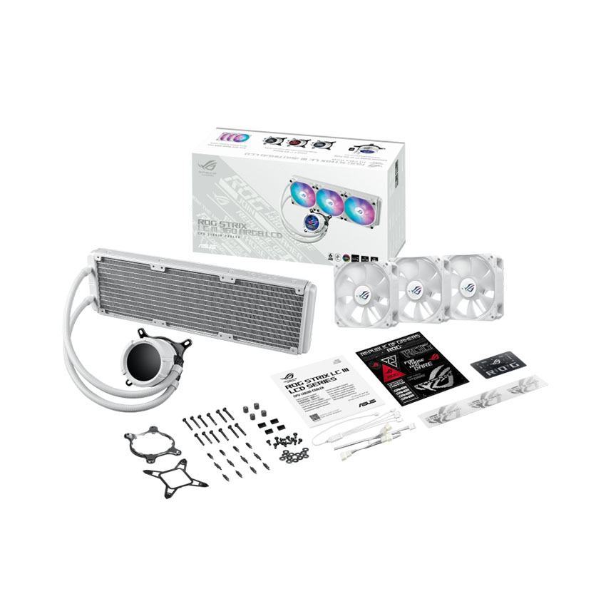 Tản nhiệt nước ASUS ROG STRIX LC III 360 ARGB LCD WHITE (