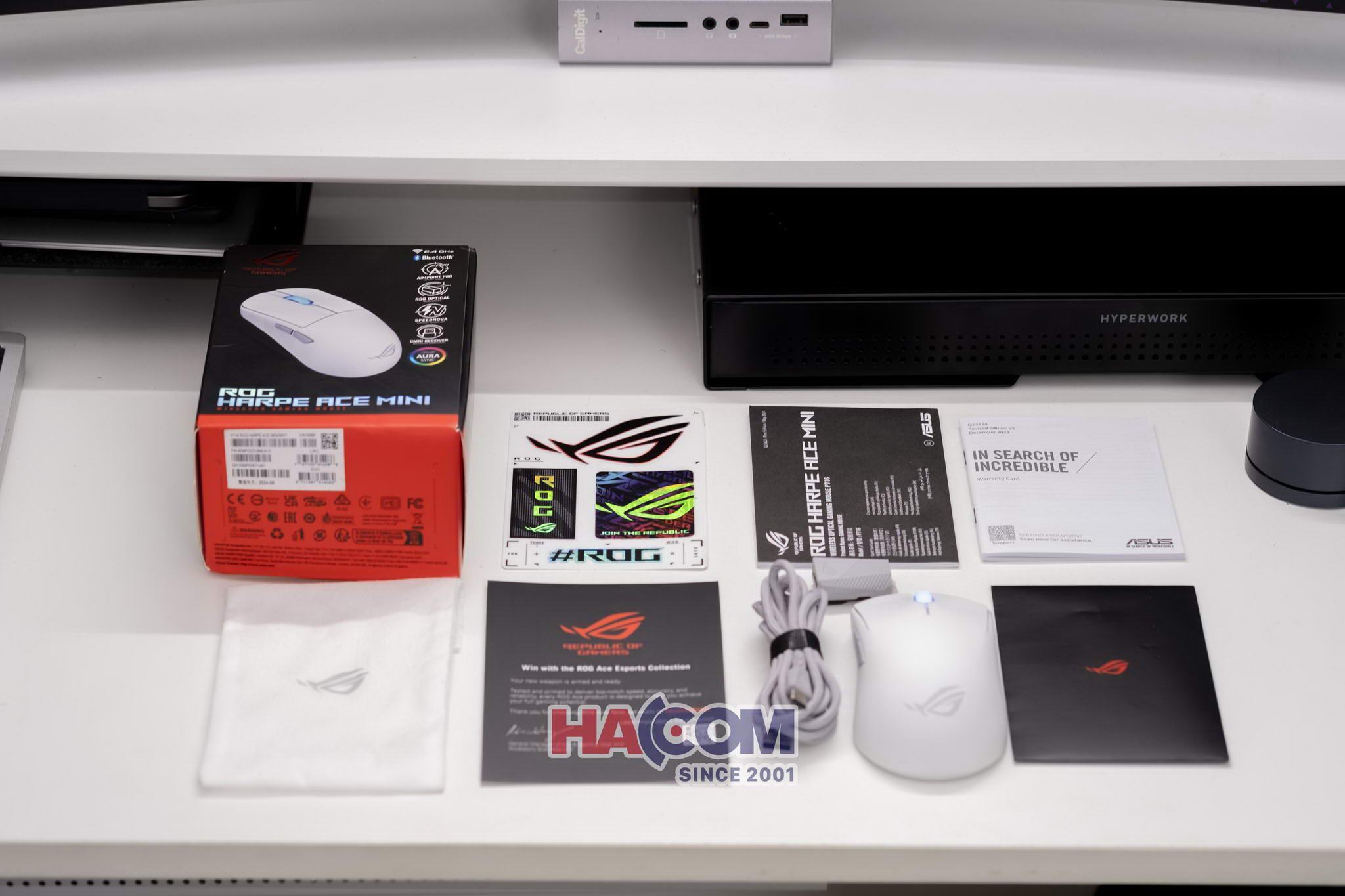 Chuột Gaming Asus ROG Harpe Ace Mini White