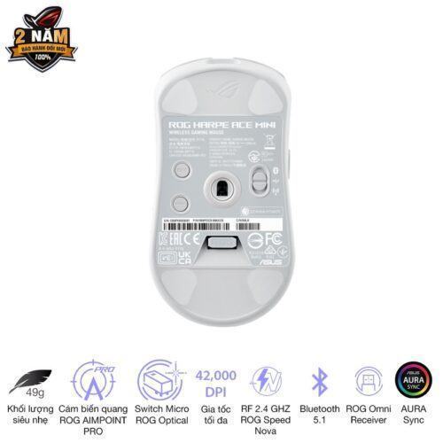 Chuột Gaming Asus ROG Harpe Ace Mini White