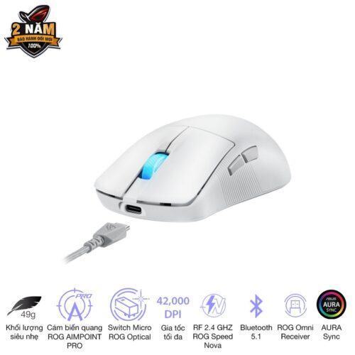 Chuột Gaming Asus ROG Harpe Ace Mini White