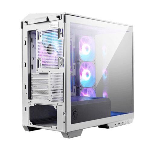 Vỏ case MSI MAG PANO M100R PZ WHITE (mATX/Màu Đen/Kèm 4 fan)
