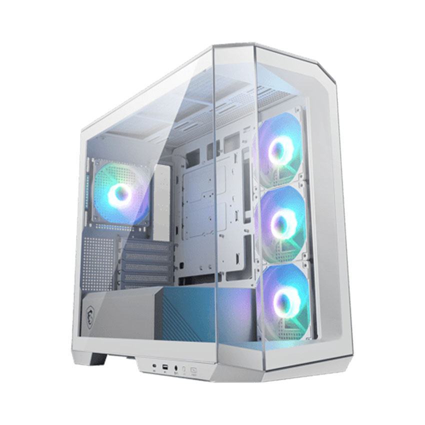 Vỏ case MSI MAG PANO M100R PZ WHITE (mATX/Màu Trắng/Kèm 4 fan)