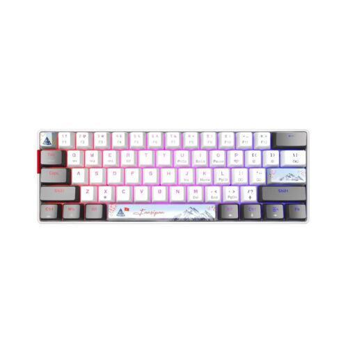 Bàn phím cơ không dây Edra EK361W Snow Yellow Switch (Gray-White)