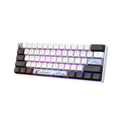 Bàn phím cơ không dây Edra EK361W Snow Yellow Switch (Gray-White)