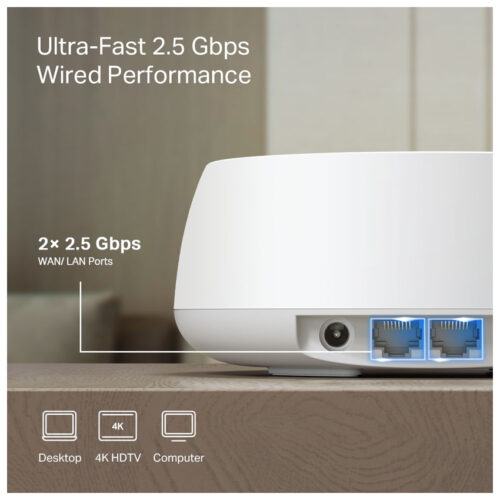 Router TP-Link Deco BE25 (1-Pack) Mesh wifi 7 BE5000