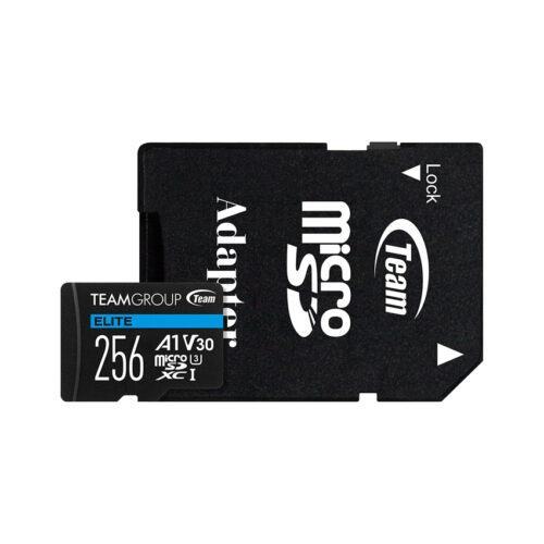 Thẻ nhớ Teamgroup 256GB UHS-I MicroSDXC, A1,V30,U3, Speed 100MB/s, UltraHD 4K (TEAUSDX256GIV30A103)