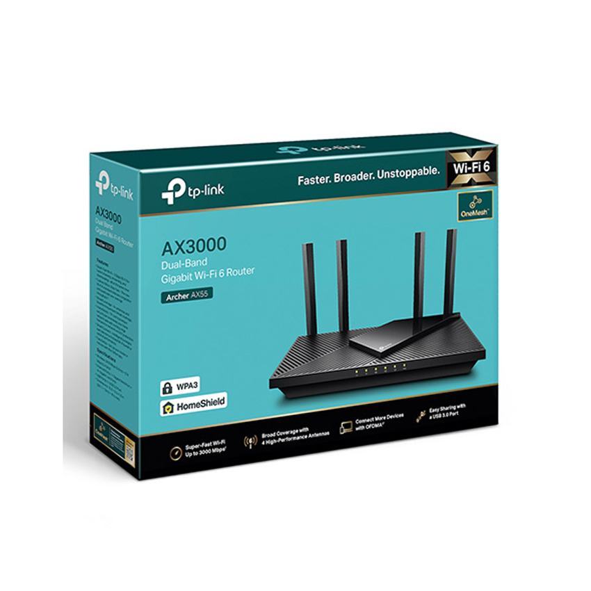 Bộ phát wifi 6 TP-Link Archer AX55 Pro (AX3000- Cổng 2.5G)
