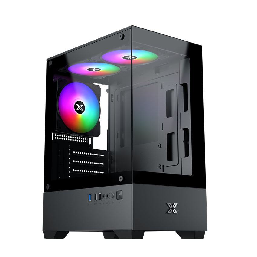 Vỏ case XIGMATEK VIEW II 3F Black (mATX/ 3 fan)