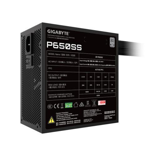 Nguồn máy tính GIGABYTE P650SS 650W (80 PLus Silver/Màu Đen)
