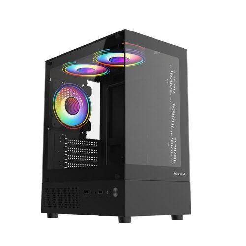 Vỏ Case VITRA ATLANTIS X6 Lite Black (MATX/Màu Đen/Rad 240) (