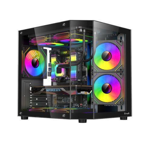 Vỏ Case VITRA PANORAMA S Black (MATX/Màu Đen/Rad 240)