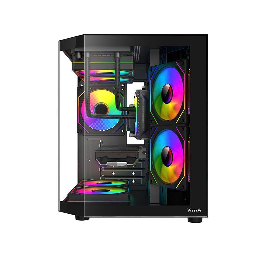 Vỏ Case VITRA PANORAMA S Black (MATX/Màu Đen/Rad 240)