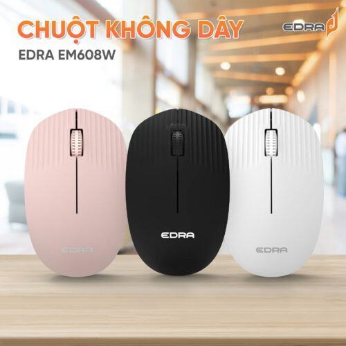 Chuột gaming không dây EDRA EM608W (Màu Trắng)