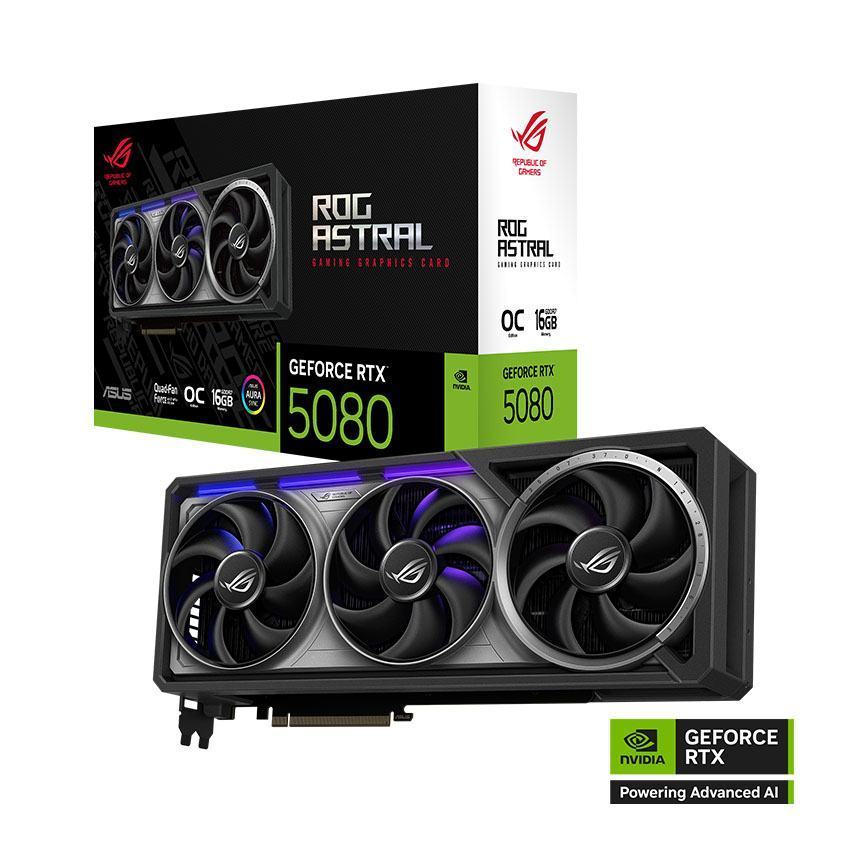 Card màn hình Asus ROG  ASTRAL  RTX 5080 16G GAMING GDDR7 OC