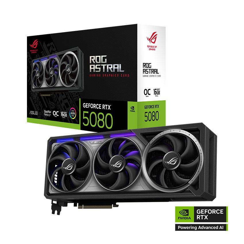 Card màn hình Asus ROG  ASTRAL  RTX 5080 16G GAMING GDDR7 OC