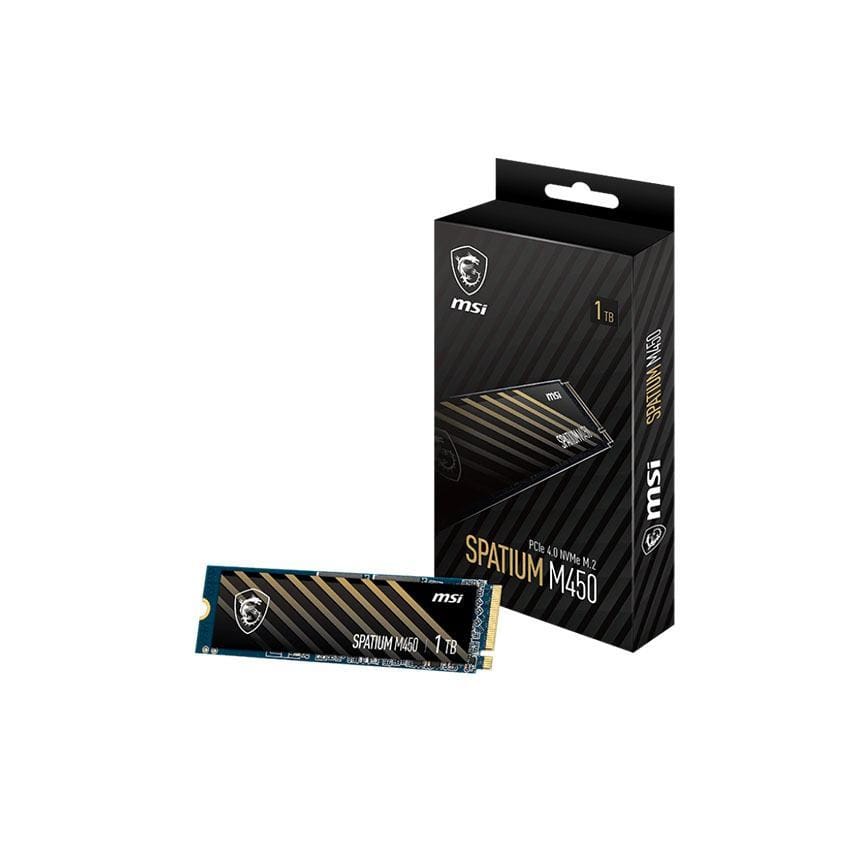 Ổ cứng SSD MSI SPATIUM M450 V1 1TB NVMe M.2 2280 PCIe Gen 4 x 4 (Đọc 3500MB/s, Ghi 2500MB/s)