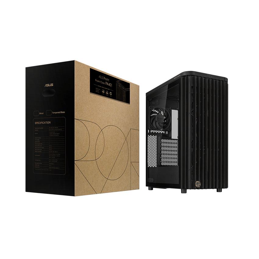 Vỏ Case Asus PROART PA401 WOOD TG PWM BLACK (ATX/Mid tower)