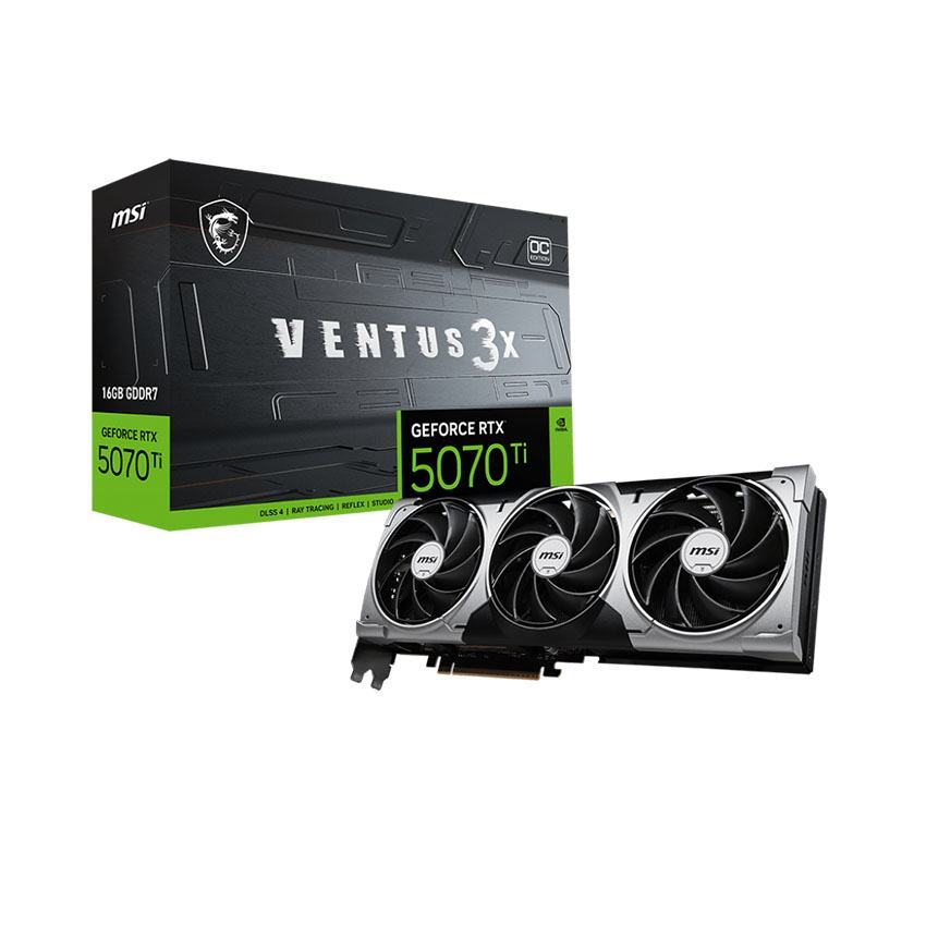 Card màn hình MSI RTX 5070 Ti 16GB VENTUS 3X OC Card màn hình MSI RTX 5070 Ti 16GB VENTUS 3X OC PLUS