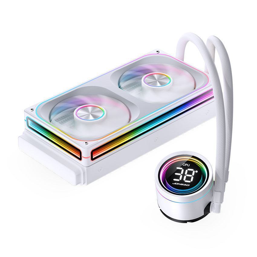 Tản nhiệt nước AIO Jonsbo TH-240 ARGB White (LCD hiển thị nhiệt độ)