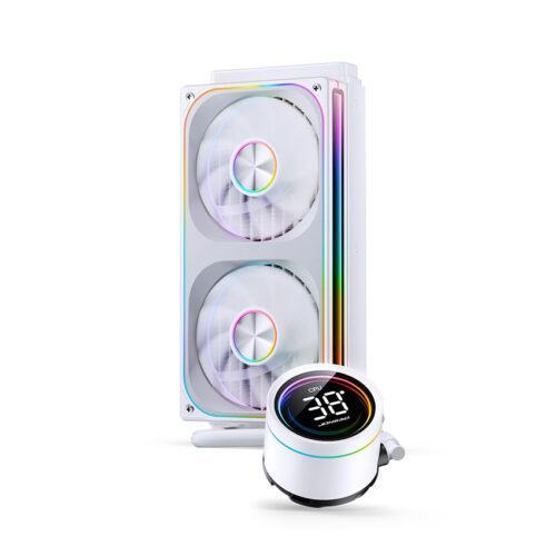 Tản nhiệt nước AIO Jonsbo TH-240 ARGB White (LCD hiển thị nhiệt độ) (
