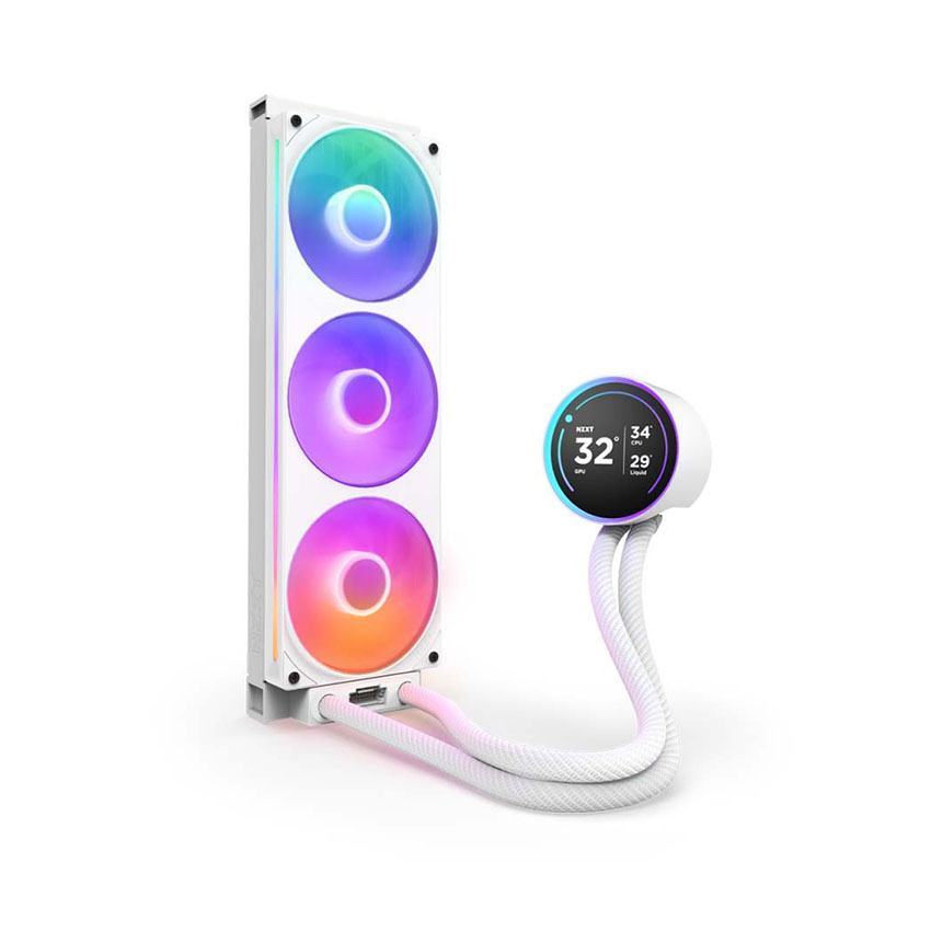 Tản nhiệt nước NZXT KRAKEN ELITE 360 RGB V2 White (RL-KR36E-W2)