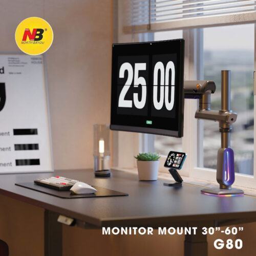 Giá Treo Màn Hình North Bayou G80 Màu Đen Xám , Led RGB