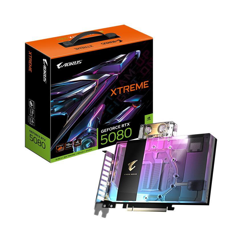 Card màn hình Gigabyte AORUS RTX 5080 XTREME WATERFORCE WB 16G