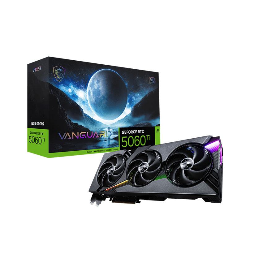 Card màn hình MSI RTX 5060 Ti 16G VANGUARD SOC