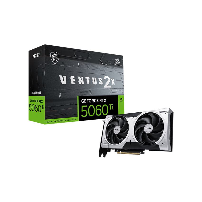 Card màn hình MSI RTX 5060 Ti 8G VENTUS 2X OC PLUS