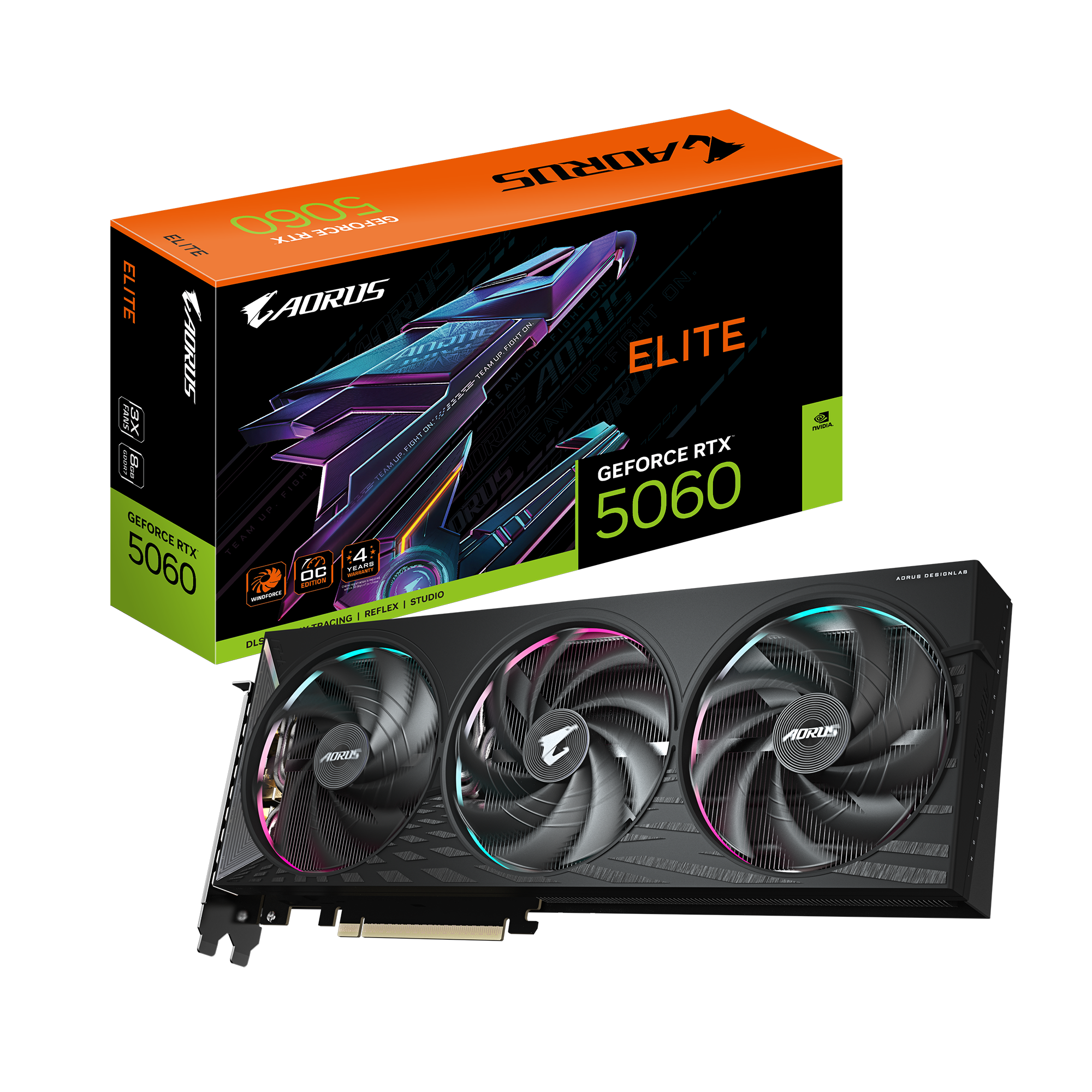 Card màn hình Gigabyte RTX 5060 AORUS ELITE-8GD (GV-N5060AORUS E-8GD)