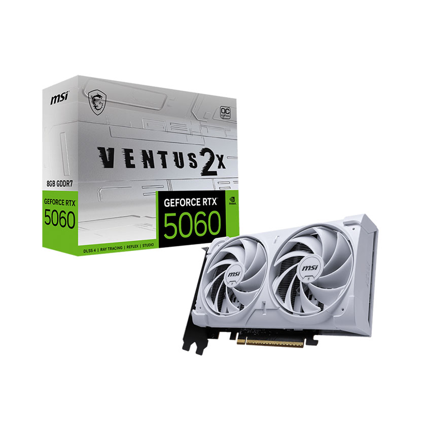 Card màn hình MSI RTX 5060 8G VENTUS 2X OC WHITE GDDR7