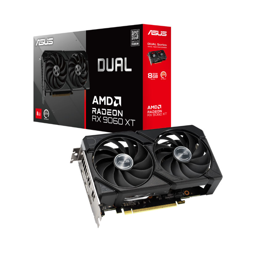 Card màn hình ASUS DUAL RX 9060 XT-8G