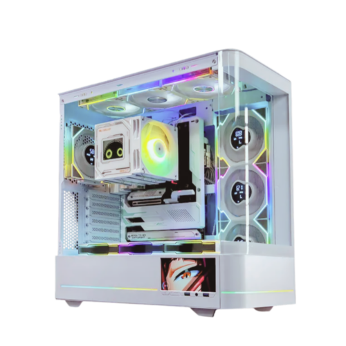 Vỏ Case JUNGLE LEOPARD AC-02 White (Kính cong/ Màu trắng/ Không fan/ Có màn hình LCD)